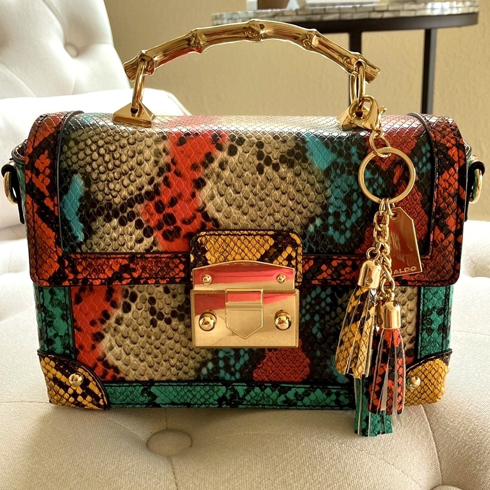 ⭐️Aldo Multicolored Faux Snakeskin Print Bag⭐️